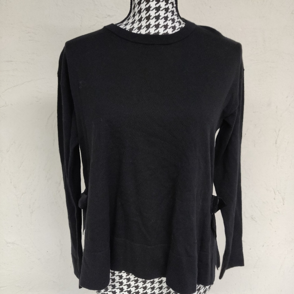 SOLD kate spade velvet tie swing sweater black small